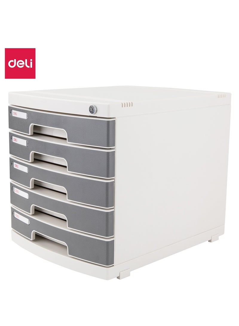 ديلي قفل خزانة الملفات E8855، بلاستيك، رمادي فاتح - Image 1