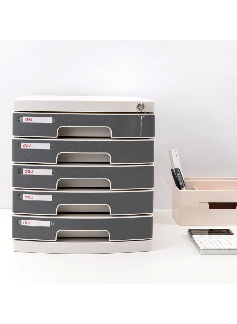 ديلي قفل خزانة الملفات E8855، بلاستيك، رمادي فاتح - Image 3