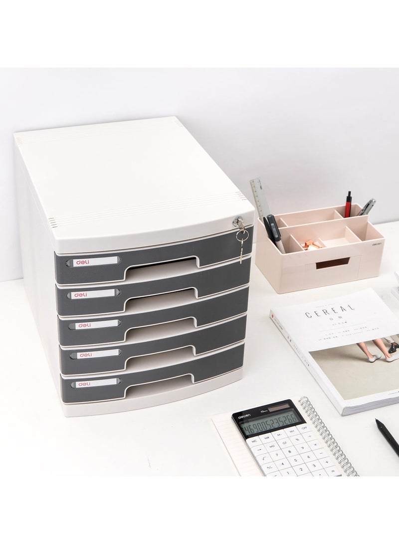 ديلي قفل خزانة الملفات E8855، بلاستيك، رمادي فاتح - Image 4