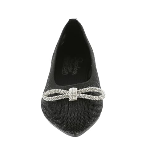 Skechers Modern Comfort Women's Women's Cleo Point-GLIZTY Haze Ballet Flat, Black, 9.5 - Image 5