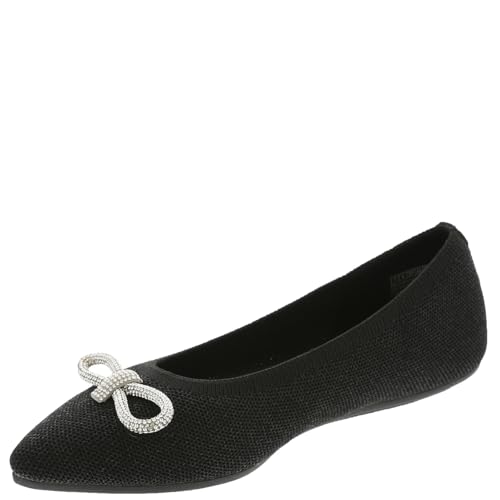 Skechers Modern Comfort Women's Women's Cleo Point-GLIZTY Haze Ballet Flat, Black, 9.5 - Image 4