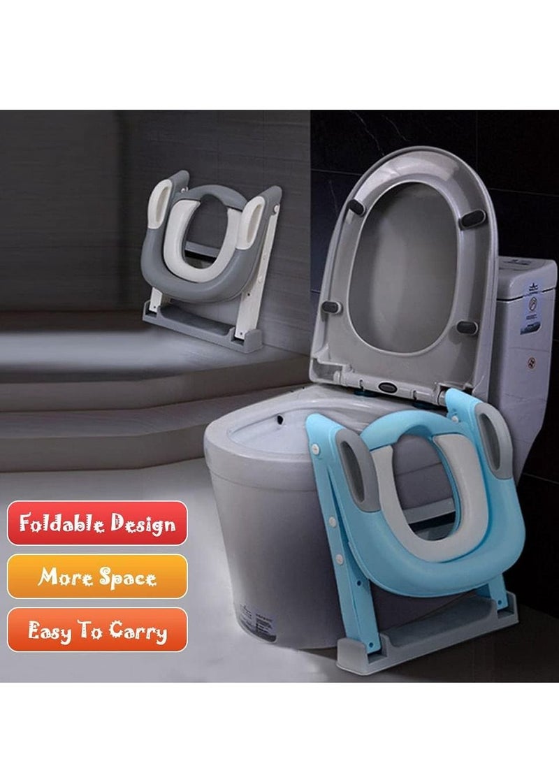 Gonice Potty Training Seat with Step Stool Ladder,Potty Training Toilet for Kids Boys Girls，Toddlers-Comfortable Safe Potty Seat with Anti-Slip Pads Ladder  - Image 2