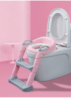 Gonice Potty Training Seat with Step Stool Ladder,Potty Training Toilet for Kids Boys Girls，Toddlers-Comfortable Safe Potty Seat with Anti-Slip Pads Ladder  - Image 1