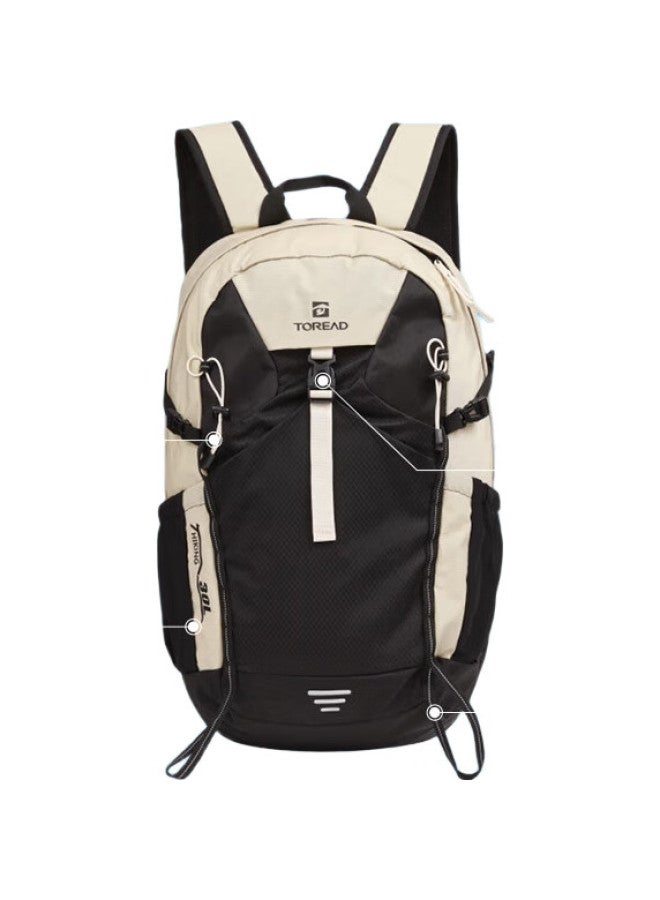 Toread Hiking Backpack, Outdoor Professional Trekking Backpack, 30l Large Capacity, Lightweight Travel Backpack, Natural Wood Color/black - Image 2