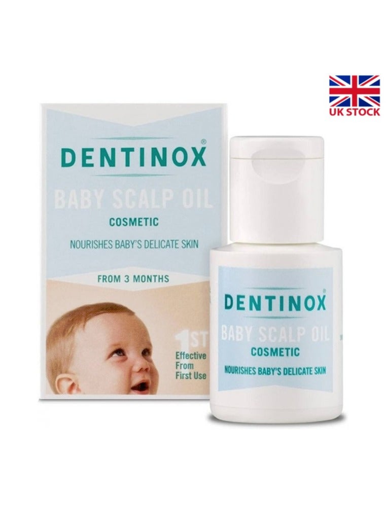 Dentinox Baby Scalp Oil – Moisturizes & Nourishes Dry Skin – With Chamomile, Rosehip & Vitamin E – 3 Months & Upward (30ml) - Image 1