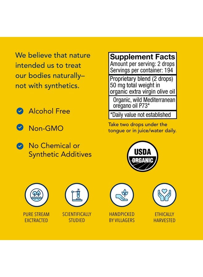 North American Herb & Spice Oreganol P73 0.45 Fl. Oz. Immune Support Optimal Health Unprocessed Organic Wild Oregano Oil Mediterranean Source Nongmo 194 Servings - Image 5