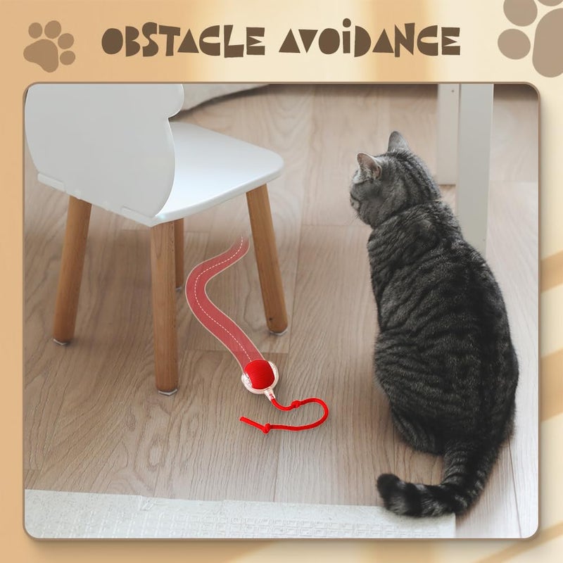 Interactive Self Rolling Ball Toy For Cats And Dogs With String 3pcs - Image 5