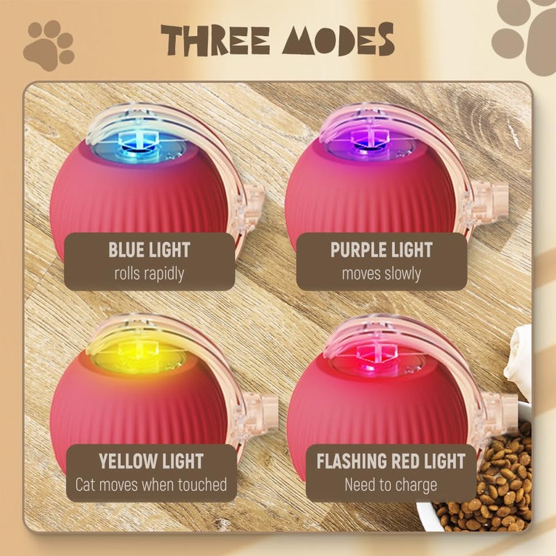 Interactive Self Rolling Ball Toy For Cats And Dogs With String 3pcs - Image 4