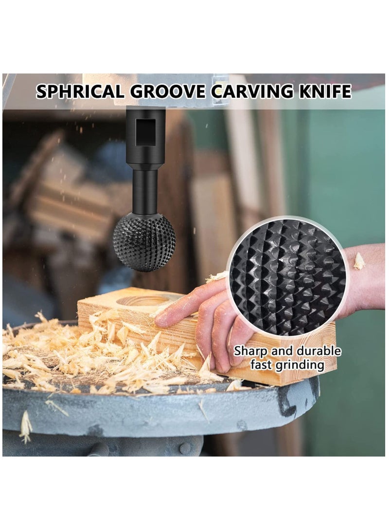 Spherical Rotary Burr, Carbon Steel Wood Carving Polishing Engraving Drilling Bit Grinding Head, 14mm Head for 115/125 Angle Grinder - Image 4