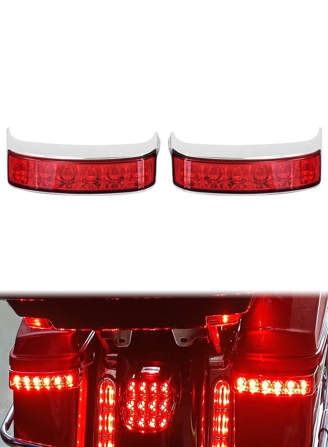 Cargletrue Saddlebag Turn Signal Light Led Running Brake Lamp Fit For Harley Touring Cvo Limited Street Glide Road Electra 2014-2024 (Red) - Image 4