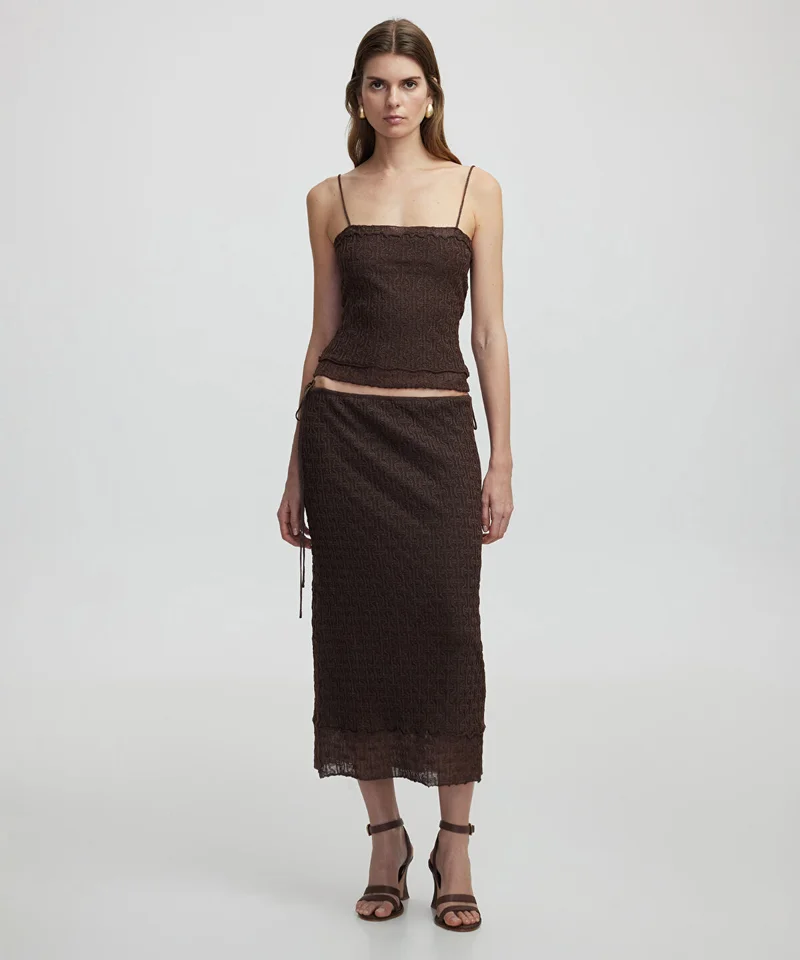 ابيكول Knit Skirt With Lurex Thread