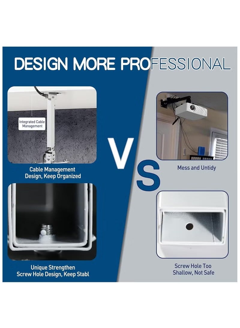 عربست حامل عالمي لجهاز عرض في السقف، حامل حائط لجهاز عرض قابل للتعديل للمكتب المنزلي - Image 2