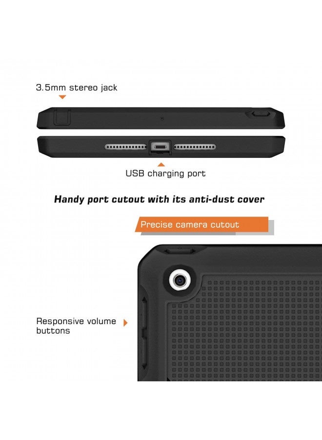 Moko Case Fit 2018/2017 Ipad 9.7 6Th/5Th Generation - [Heavy Duty] Shockproof Full Body Rugged Hybrid Cover With Built-In Screen Protector Compatible With Apple Ipad 9.7 Inch 2018/2017, Black - Image 5