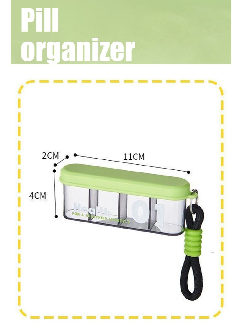 Compact and Durable Anti-Moisture four-Compartment Pill Box , Large Capacity, Ideal for Travel, Daily Use, Medication Storage,easy to carry - Image 5