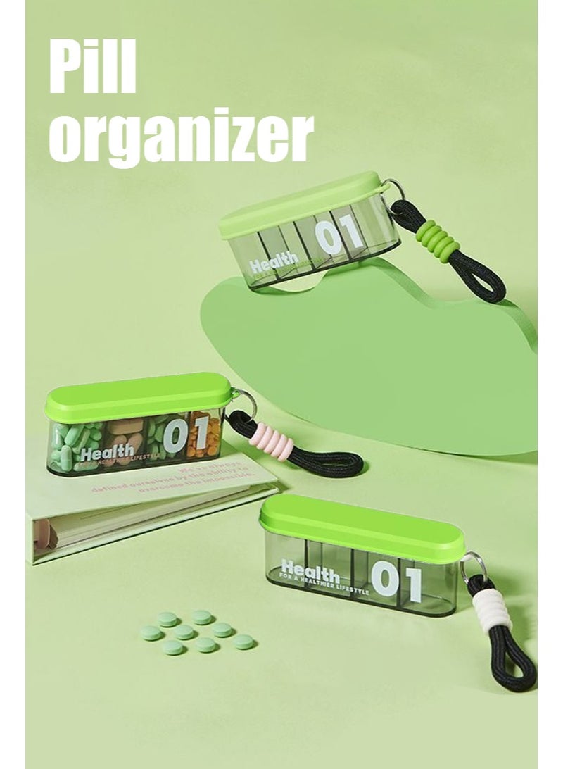 Compact and Durable Anti-Moisture four-Compartment Pill Box , Large Capacity, Ideal for Travel, Daily Use, Medication Storage,easy to carry - Image 2