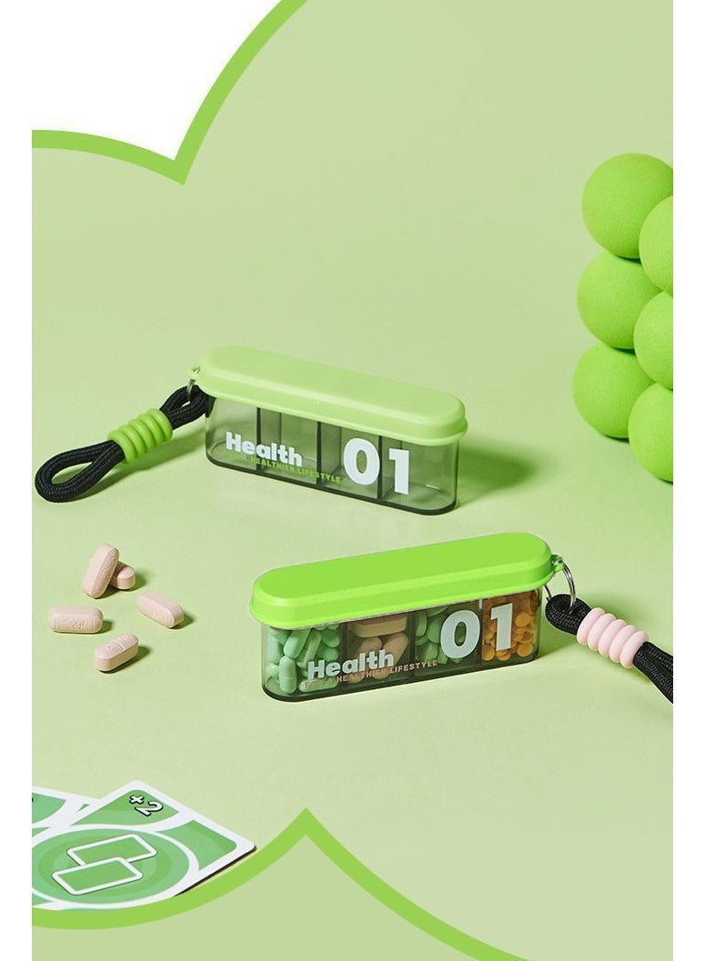 Compact and Durable Anti-Moisture four-Compartment Pill Box , Large Capacity, Ideal for Travel, Daily Use, Medication Storage,easy to carry - Image 3