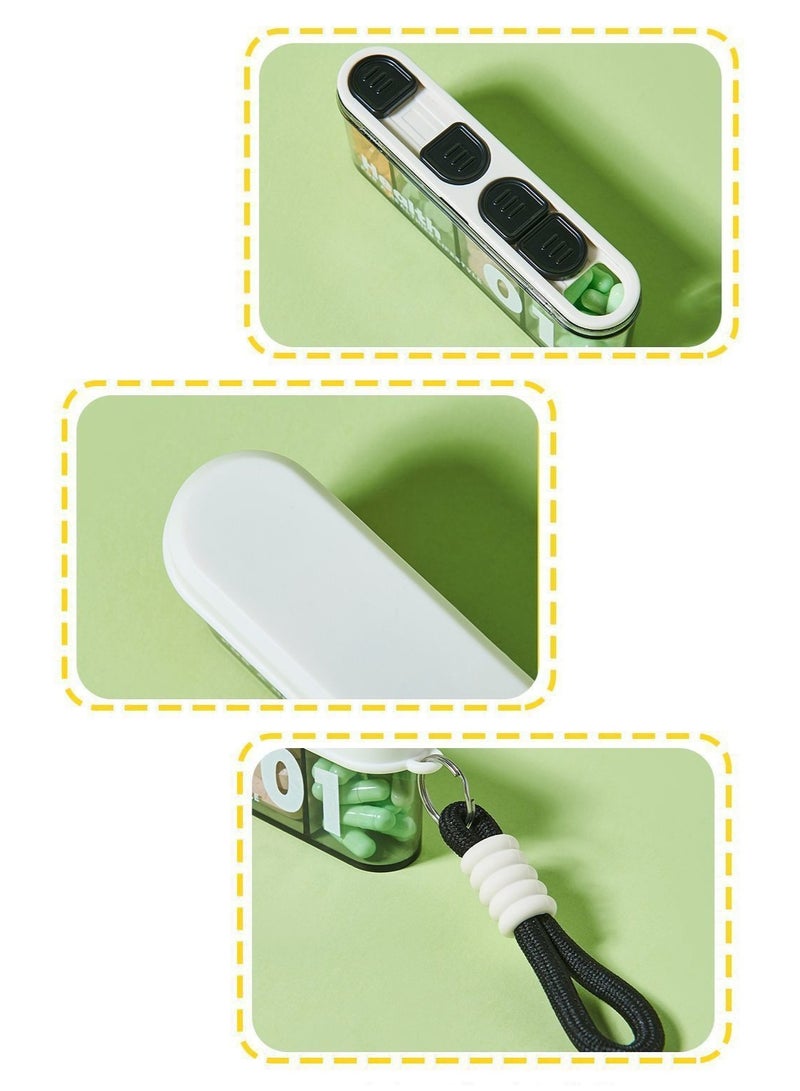 Compact and Durable Anti-Moisture four-Compartment Pill Box , Large Capacity, Ideal for Travel, Daily Use, Medication Storage,easy to carry - Image 4