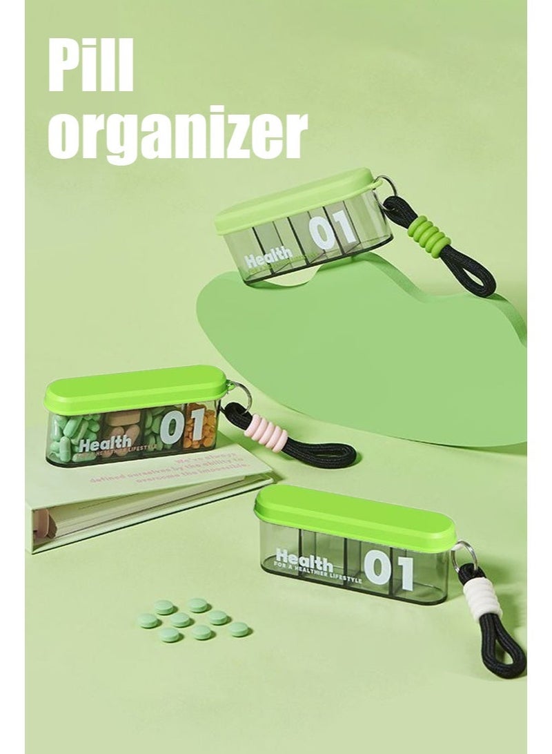 Compact and Durable Anti-Moisture four-Compartment Pill Box , Large Capacity, Ideal for Travel, Daily Use, Medication Storage,easy to carry - Image 1