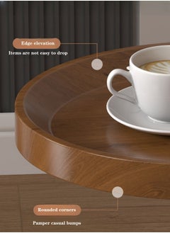XiuWoo Sturdy Nordic Style Coffee Table Sofa Side Table End Table For Living Room - Gold + Walnut Color  - Image 5