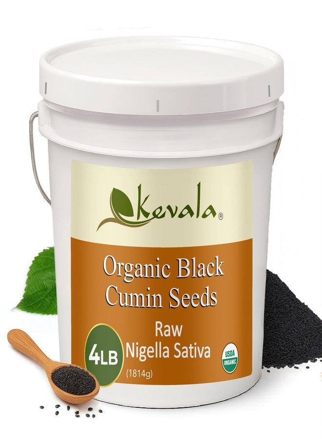 Kevala Organic Black Cumin Seeds - Nigella Sativa Seeds for Cooking and Baking at Home, Ready to Eat Topping in Health-Conscious Diets, Packed with Nutrients for Making Balanced Meals, 4 lb Bucket - Image 1