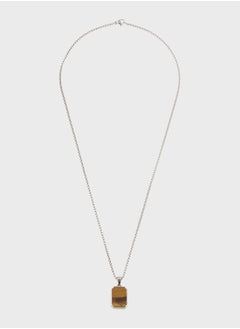 Robert Wood Pendant Chain Necklace  - Image 1