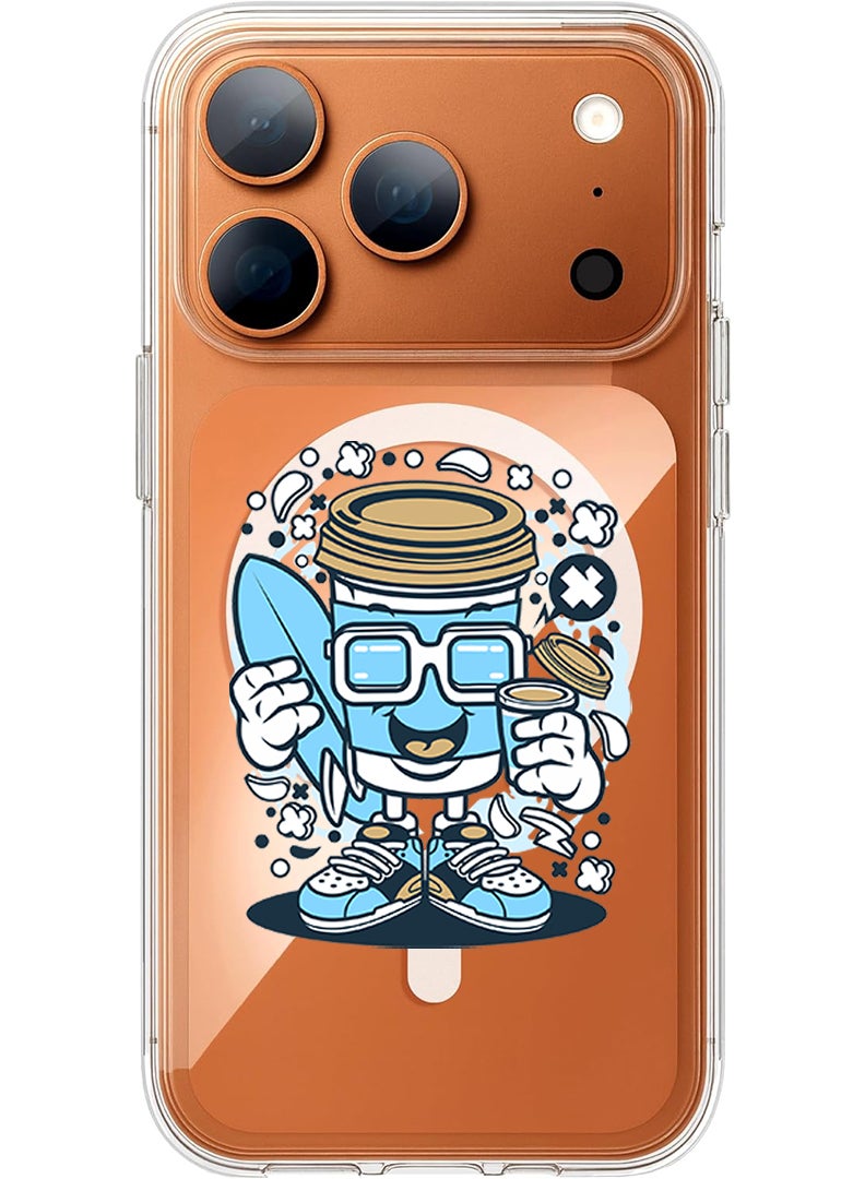 Theodor Magnetic Case for Apple iPhone 17 Pro Max Compatible with MagSafe Wireless Charging, Shockproof Phone Bumper Cover - Coffee First - Image 1