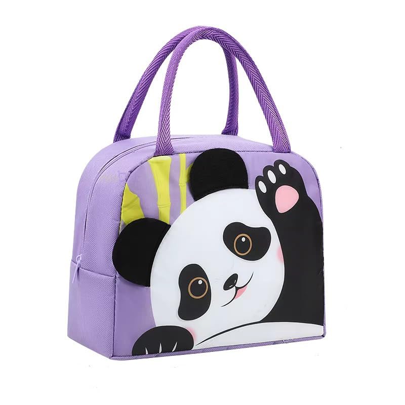 INSTABUYZ 3D Printed Hot & Cold Leak Proof Lunch Bag for Office School Kids Men & Women Storage Bag with Handle Tiffin Bag (Panda) - Image 1