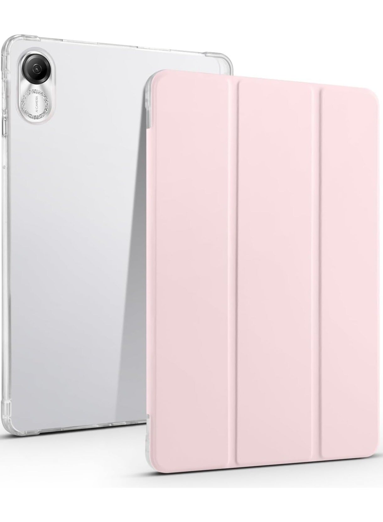 Case Compatible with Honor Pad X8 Pro/Honor Pad X9 11.5inch Case, Slim Lightweight Protective Case Smart Cover Shockproof Cover with Clear Back Shell w/Pencil Holder (Pink)