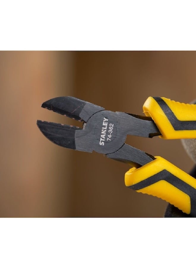 Stanley Dynagrip Corrosion-Resistant Diagonal Cutting Pliers Black and Yellow 150 mm STHT0-74362 - Image 4