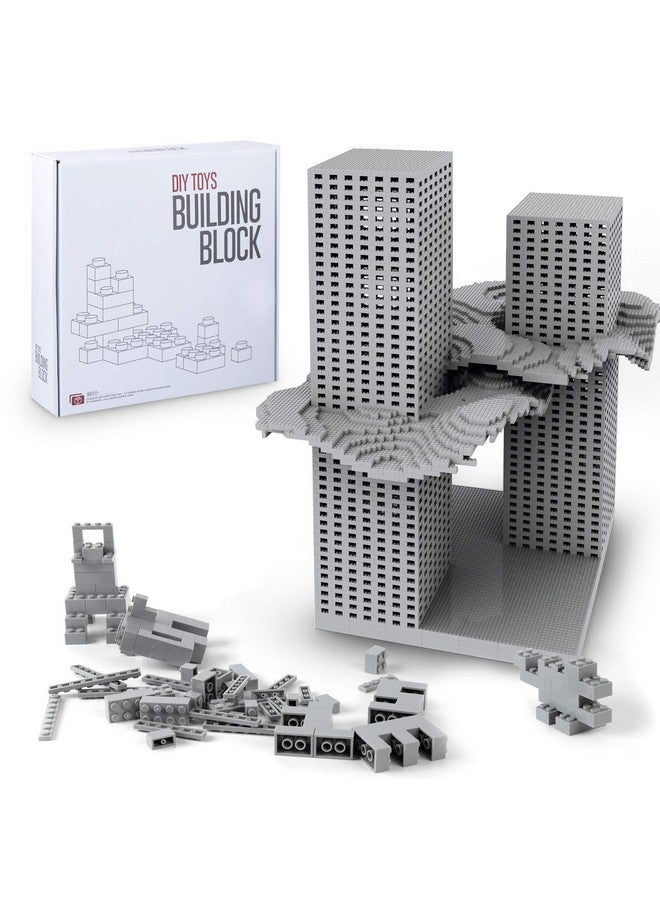 Lekebaby Building Bricks 1500 Pcs Basic Building Blocks, Compatible With All Major Brands (Gray) - Image 1