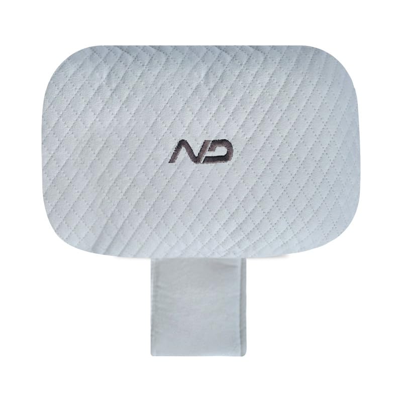 Neodrift ‘RearFlex’ (Set of 2) | (Color - Beige) Car Back Seat Neck Rest Cushion Ergonomic Neck Support with Premium Fiber Fill, Pain Relief for Neck and Shoulder - Image 2
