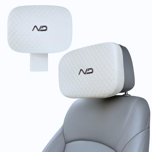 Neodrift ‘RearFlex’ (Set of 2) | (Color - Beige) Car Back Seat Neck Rest Cushion Ergonomic Neck Support with Premium Fiber Fill, Pain Relief for Neck and Shoulder - Image 1