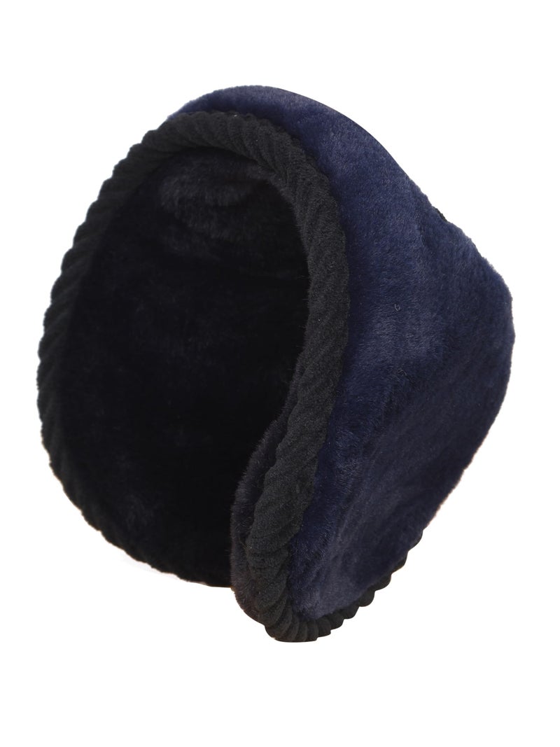 FabSeasons outdoor earmuff/ear earmer/ear cap with faux fur on the inside for Men & Women - Image 2