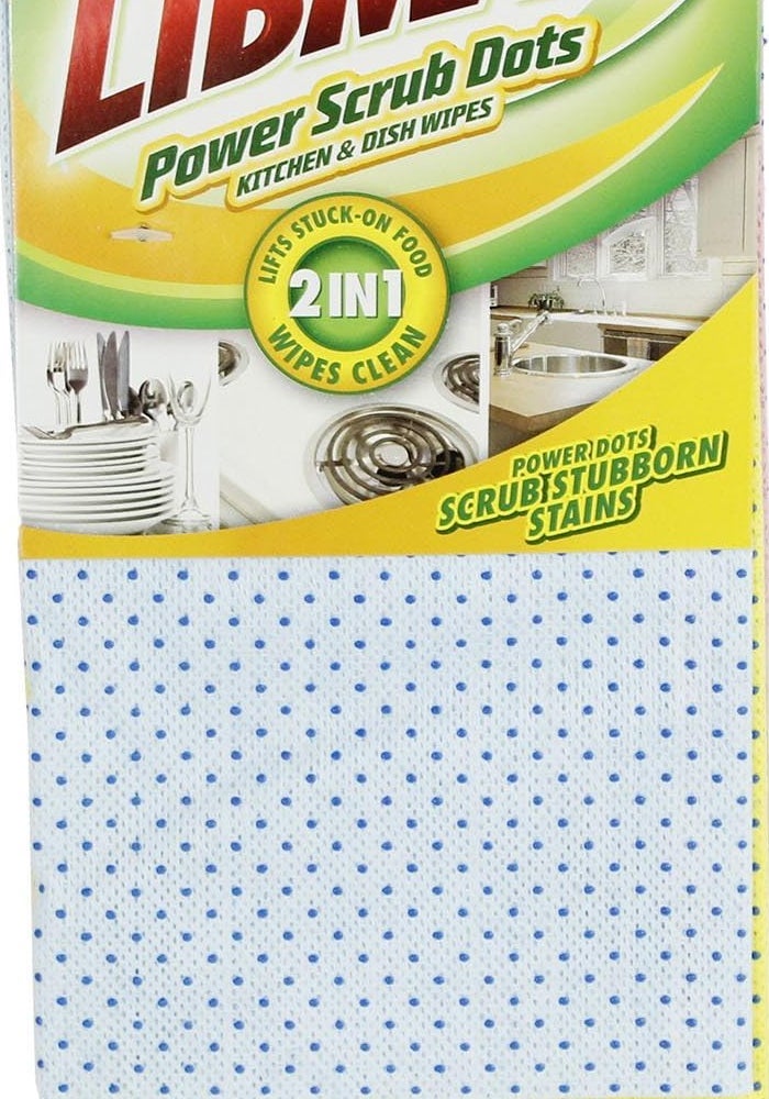 Libman 337 Power Scrub Dots Kitchen and Dish Wipes - 3 Pack of Durable Cleaning Cloths - Image 1