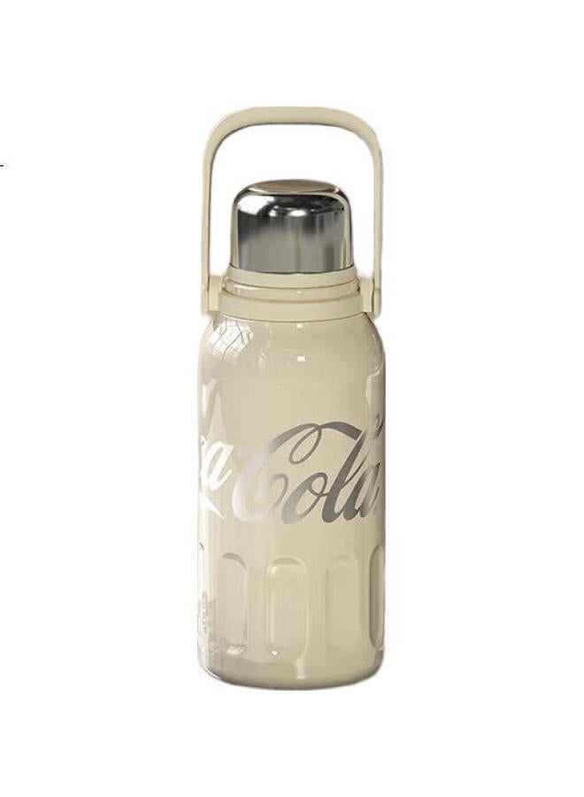 Germ Coca-Cola Insulated Mug, Sports Water Bottle For Men And Women, Large Capacity Car Cup, Student Cup, 1200Ml, Starlight White - Image 1