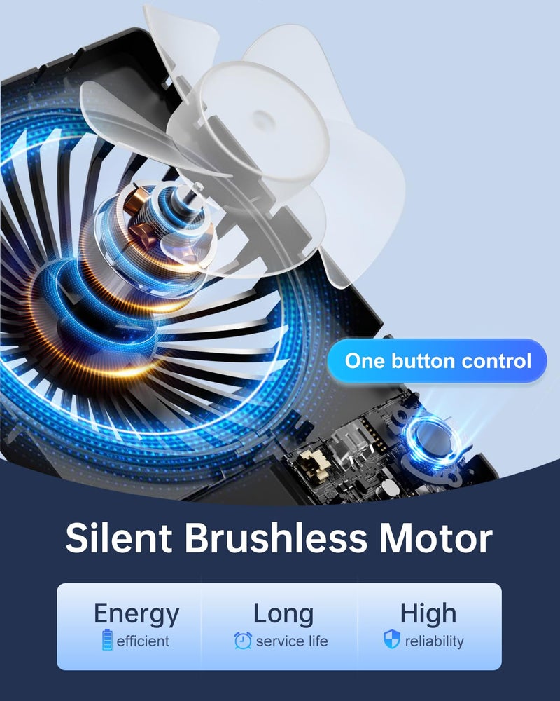 TriPole Mini Desk Fan USB Powered Portable Fan Small Personal Fan 3 Speeds Strong Airflow Table Fan for Travel Home Office Bedroom Desktop, 3.3ft Cable (No Battery, Black) - Image 2