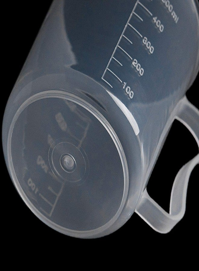 Melostu Cup 500ml Clear PP Plastic Graduated Beaker Liquid Measure Mug Container with Handle for Bakery, Milk Tea, Lab - Image 3
