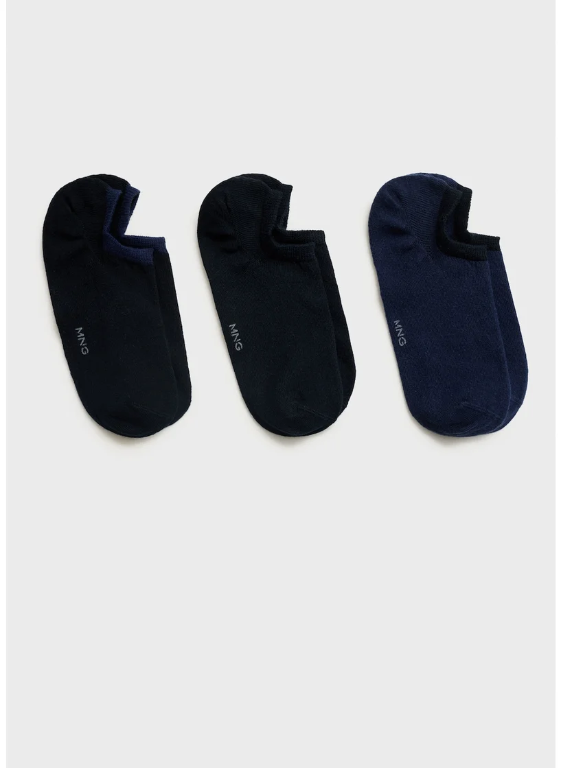Mango Man Pack Of 3 Cotton Socks