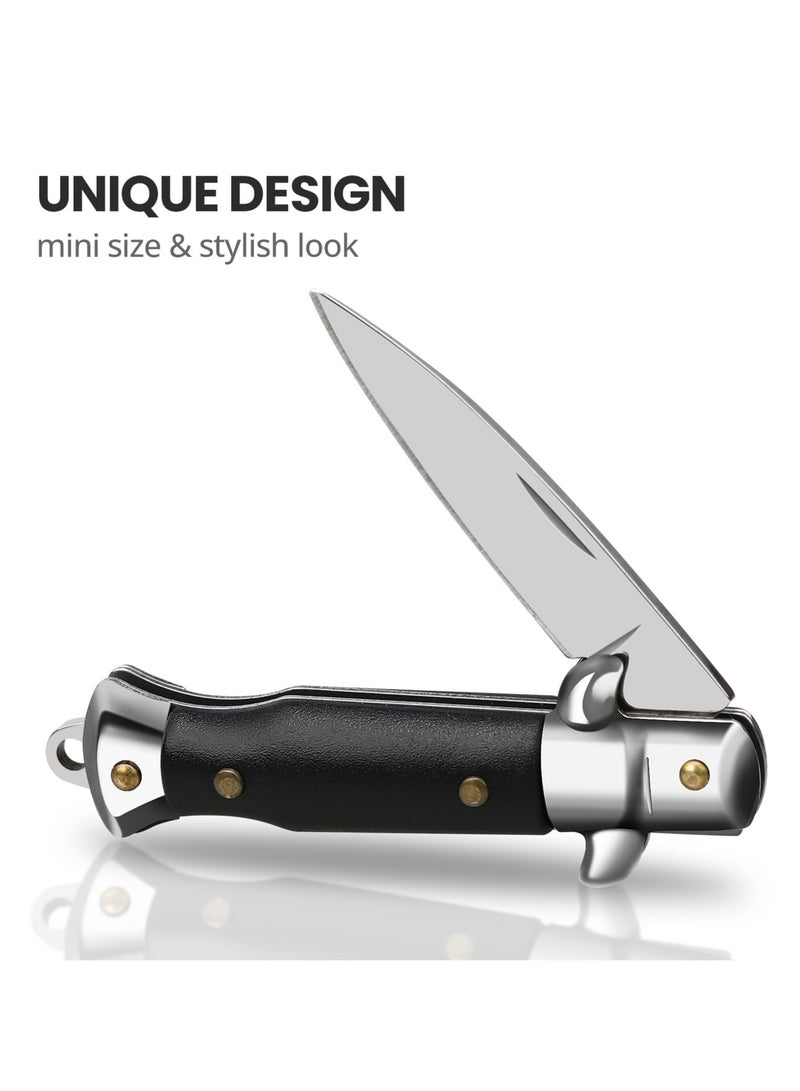 Barakah Small Pocket Knife, Cool Folding Knives Box Cutter, Mini EDC Knife with Unique Design, Little Tiny Knives for Every Day Carry, Camping, Hiking and Outdoor, Small Gift for Women Men - Image 4