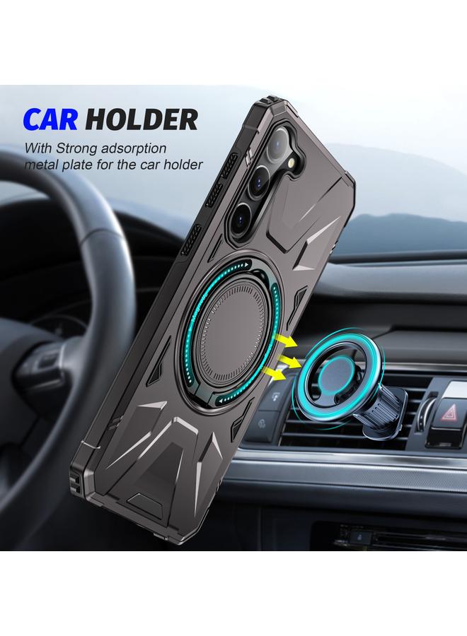 S-TOP Case For Samsung Galaxy S25+ 5G MagSafe Magnetic Shockproof Phone Case with Ring Holder - Image 2