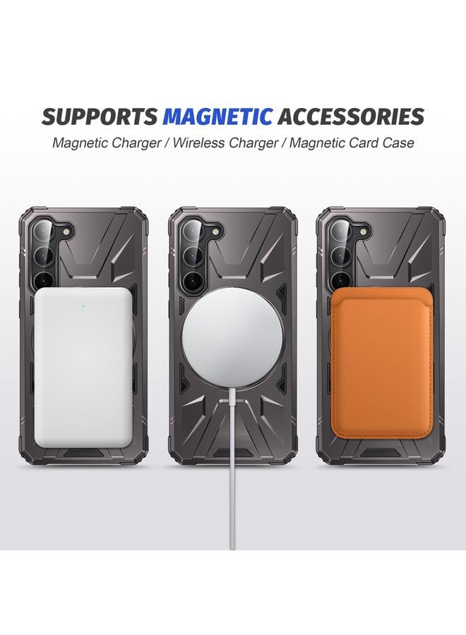 S-TOP Case For Samsung Galaxy S25+ 5G MagSafe Magnetic Shockproof Phone Case with Ring Holder - Image 5
