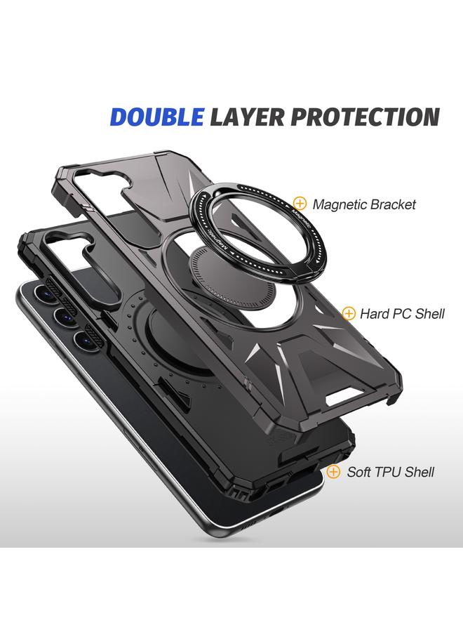 S-TOP Case For Samsung Galaxy S25+ 5G MagSafe Magnetic Shockproof Phone Case with Ring Holder - Image 3