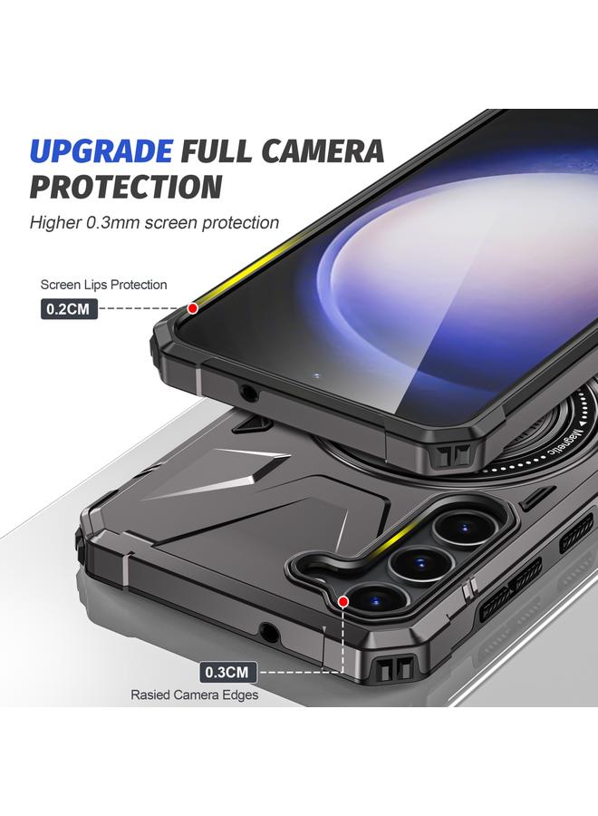 S-TOP Case For Samsung Galaxy S25+ 5G MagSafe Magnetic Shockproof Phone Case with Ring Holder - Image 4