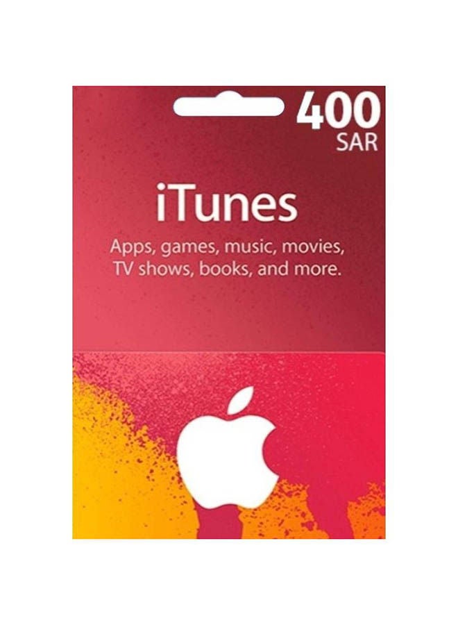بطاقة هدايا iTunes بقيمة 400 ريال سعودي