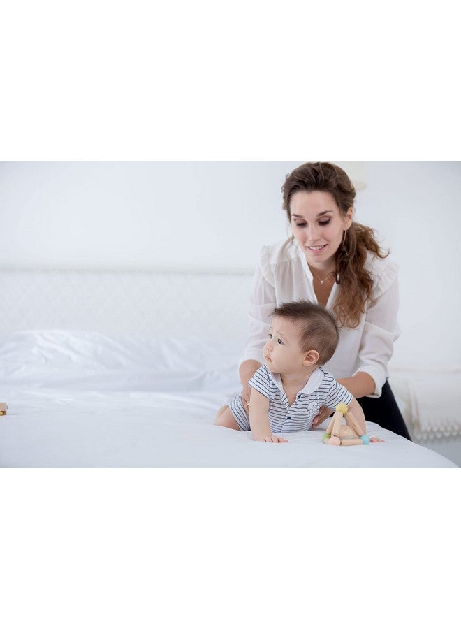 PlanToys Wooden Clutching Triangle Baby Toy with Gentle Sound in Two-Toned Ball (5256) | Pastel Color Collection |Sustainably Made from Rubberwood and Non-Toxic Paints and Dyes - Image 2