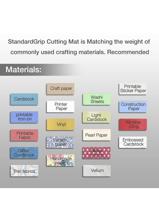 REALIKE Cutting Mat For Cricut Maker 3/Maker/Explore 3/Air 2/Air/One (12X12 Inch 4 Mats Standardgrip/Lightgrip/Stronggrip/Fabricgrip) Variety Adhesive Cricket Cut Mats For Cricut - Image 4