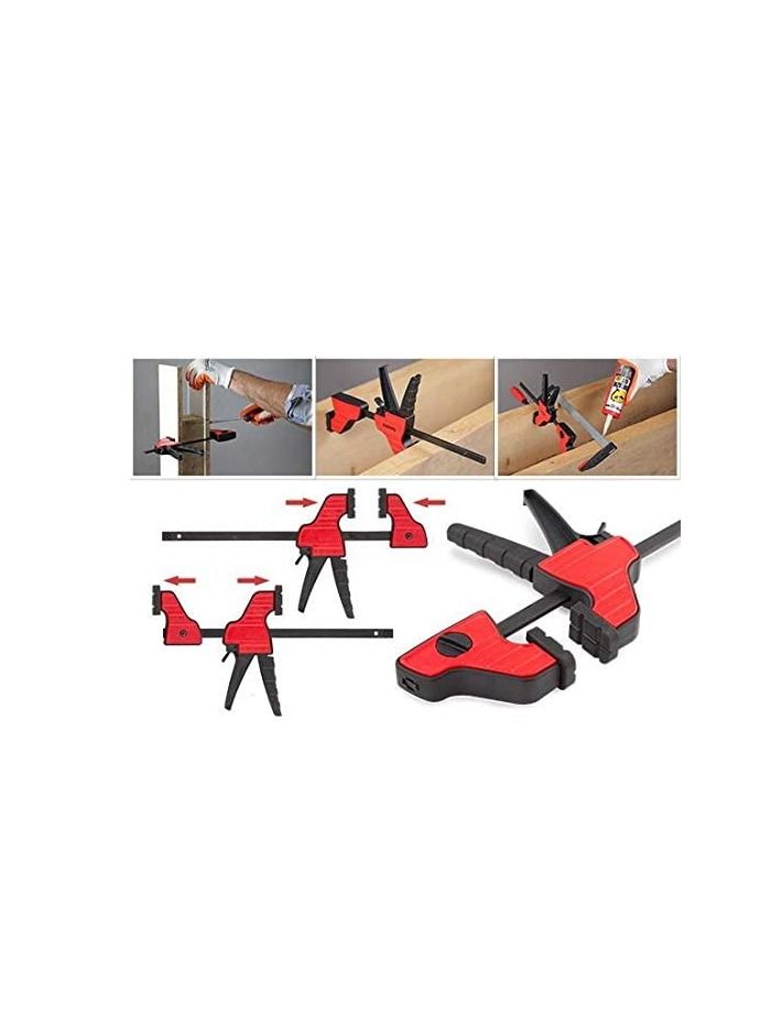 Beorol One Handed Quick Grip Mini Bar Clamp for Woodworking Carpentry - Ratchet Bar Clamp for Furniture Assembling & Manufacturing (4 inch (100mm)) - Image 3