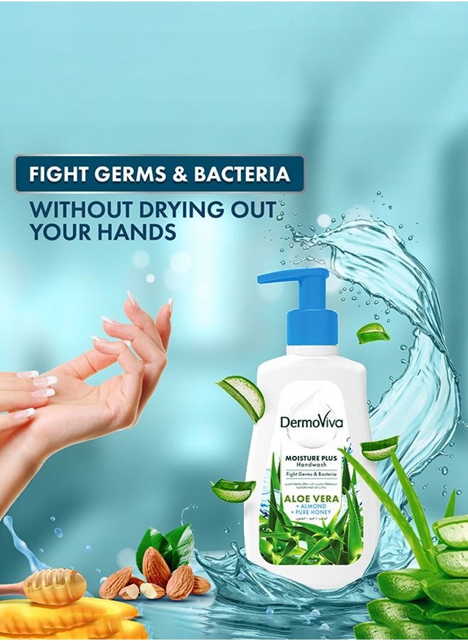 DermoViva - Dermoviva Moisture Plus Care Handwash | Gently Cleanses & Provides Intense Hydration Making Your Skin Soft and Supple - 200ml - Image 1