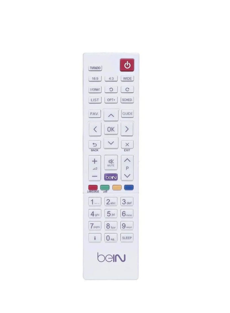 bein Sport Receiver TV Remote Control White - Image 1
