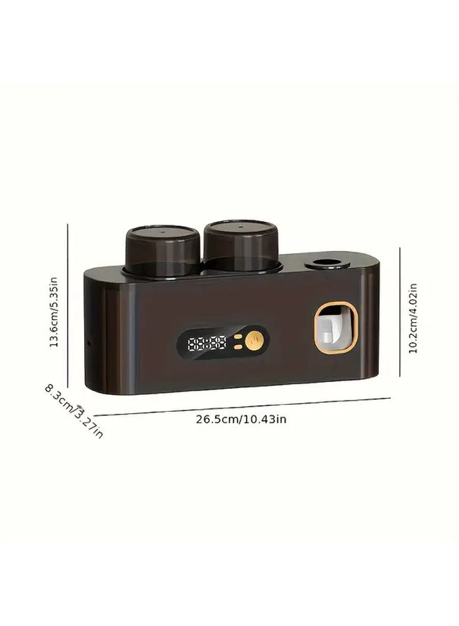 White Wall Mounted Smart Toothbrush Holder With One Touch Operation Auto Sync - Image 2